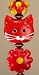 Red Faced Cat Flower Power Ceiling Fan Pull