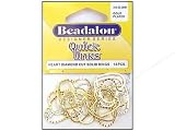 Beadalon Designer Series Quick Links Heart Diamond Cut Solid Gold Rings