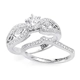950 Platinum Elegant Diamond Bridal Set (0.80 ct)