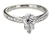 Platinum Pear Cut Diamond Ring (GIA Certified 1 ct, F Color, VS2 Clarity), Size 6