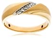 10k Yellow Gold, 5-Stone Diamond Men's Ring (1/10 cttw, G-I Color, I1-I2 Clarity), Size 10.5
