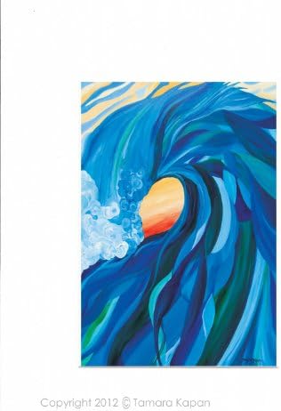 5 x 7 Matted Wave Art Print by Tamara Kapan titled "Braided Barrel" - fits an 8 x 10 inch frame