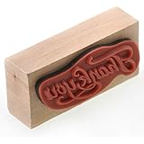 LittleTiger Decorative Wooden Stamp , Woodblock Rubber Stamp , Custom Rubber Stamps - "Thank you"
