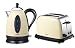 Hinari Stainless Steel Cream Kettle and Toaster Pack