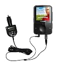 2 in 1 FM Transmitter and Car Charger for the Philips Gogear Vibe - Gomadic Brand w/ TipExchange Technology
