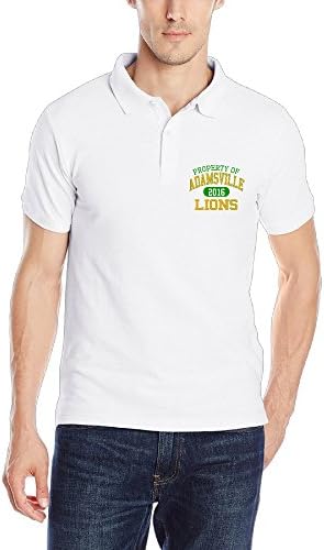 Men's Property Of Adamsville Elementary School Lions Short-sleeve Polo Shirts White