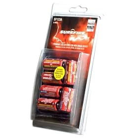 SureFire SF6-BC SF123A Batteries in Clamshell