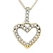 14K Yellow Gold 1/4 ct. Diamond Heart Pendant with Chain