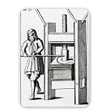 Pressing books (engraving) by English School - Mouse Mat Art247 Highest Quality Natural Rubber Mouse Mats - Mouse Mat