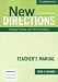 New Directions Teacher's Manual: An Integrated Approach to Reading, Writing, and Critical Thinking (Cambridge Academic Writing)