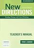 New Directions Teacher's Manual: An Integrated Approach to Reading, Writing, and Critical Thinking (Cambridge Academic Writing)
