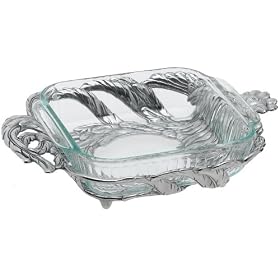 Arthur Court Rooster Square Casserole with 2-Quart Pyrex by Arthur Court Designs