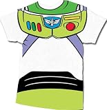 Toy Story Buzz Lightyear Astronaut Costume White T-shirt Tee