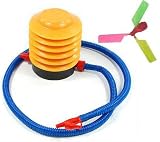 Foot Pump. WITH FREE BALLOON HELICOPTER. Balloon Pump for Balloon Inflation, YOGA ball inflation pump, small tires. Feet operated air pump ballon inflator for standard party balloons, yoga or exercise balls, etc. Easy inflatable balloon pumping action.