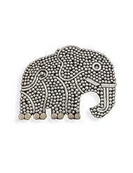 Sterling Silver Beaded Elephant Pin