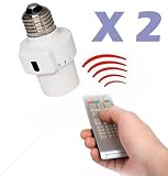 Lot de 2 - Douille Eclairage Télécommande infrarouge Télévision
