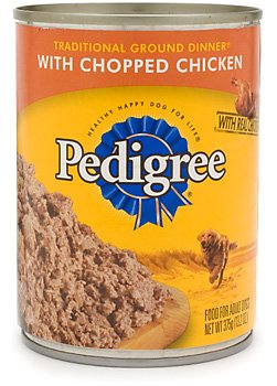 Pedigree Traditional Ground Dinner with Chopped Chicken Canned Dog Food