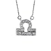 Search : Libra Diamond Zodiac Pendant in 10K White Gold