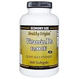 Healthy Origins 10000 IU Vitamin D3 Liquid Gels - Pack of 360