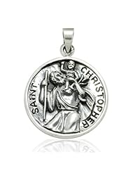 925 Sterling Silver Saint Christopher Medal for Travelers Protection Pendant