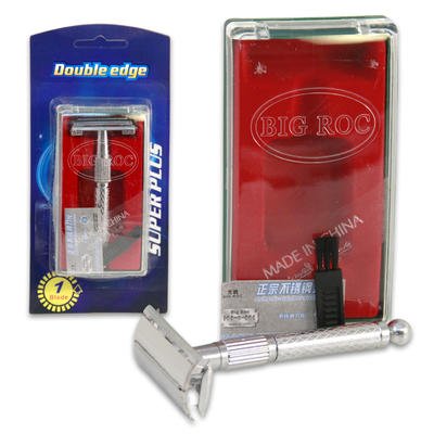Mens Super Plus Shaving Saftey Razor with 1 Extra Blade in Travel Case