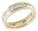 0.25Ct. Round Diamond 14K. Two Tone Gold Wedding Band Ring