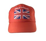 Childrens Kids Union Jack Baseball Cap Olympics Diamond Jubilee (Great Britain Red)