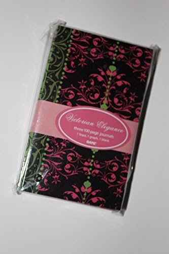 Victorian Elegance 3 Small 100 Page Journals 1 lined, 1 Graph &amp; 1 Blank