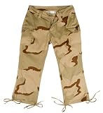 Tri-Color Desert Camouflage Military Womens Capri Pants