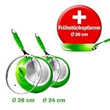 Biolux Kerama 5tlg. Pfannenset - die ORIGINAL Keramik-Pfannen mit Lotus Effekt aus der TV WERBUNG