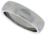 Surgical Steel 1/4 (6mm) Dome Band with small Grooves