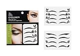Bundle Monster 8pc Fashionable Fun Temporary Eye Tattoo Makeup Crystal Gem Glitter Liner Packs- Butterfly, Wings, Star