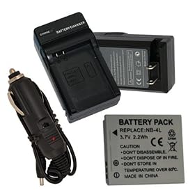 Battery+Charger for Canon PowerShot SD1000 SD1100IS SD1400IS SD200 SD30 SD300 SD400 SD430 SD600