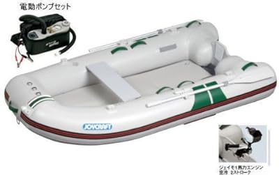 ジョイクラフト グリッド-250 検無 4人乗りゴムボート ジェイモ1PS2スト エンジン付き 電動ポンプ付き