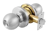 Master Lock BLNC0932D34ELED046 Commercial Cylindrical Lockset, Ball Knob, Classroom , Satin Chrome