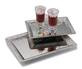 Silver Finish Food Tray Set
