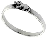 Sterling Silver Polished Elephant Ring