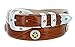 Presidential Gold Star Western Golf Concho Black Dress Belt for Men