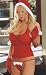 North Pole Hottie Lycra Net Halter Christmas Camisole and Thong