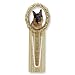 Gold-tone German Shepherd Victorian Bookmark