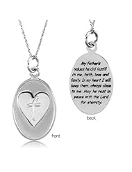 Loss Of Father Memorial Necklace In Silver