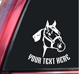 Personalized With Your Text Vinyl Decal Sticker - Quarter Horse Head