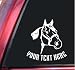 Personalized With Your Text Vinyl Decal Sticker - Quarter Horse Head