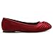Ollio Women's Ballet shoe Low Heel Comfort Faux Suede Multi Color Flat
