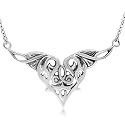 Sterling Silver Celtic Angelic Wings Love Knot Necklace, 20.5"