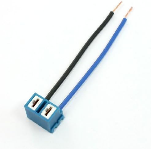 5 Pcs Rectangle Plastic Head H7 Relay Light Lamp Holder Socket Blue