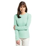Coolibar UPF 50+ Women's Long Sleeve T-Shirt - Sun Protective (Medium - Ice Mint)