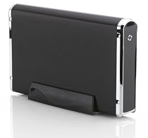 3,5" Externes Geh&auml;use USB 3.0 f&uuml;r SATA I/II/III Festplatten Schwarz und Silber - Hochwertiges Aluminium Geh&auml;use - mit St&auml;nder, Computer PC Extern Alu USB 3.0 Festplattengeh&auml;use f&uuml;r 3,5" SATA Festplatte, bis SATA 3, SATA III - Abw&auml;rtskompatibel