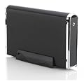 3,5" Externes Geh�use USB 3.0 f�r SATA I/II/III Festplatten Schwarz und Silber - Hochwertiges Aluminium Geh�use - mit St�nder, Computer PC Extern Alu USB 3.0 Festplattengeh�use f�r 3,5" SATA Festplatte, bis SATA 3, SATA III - Abw�rtskompatibel