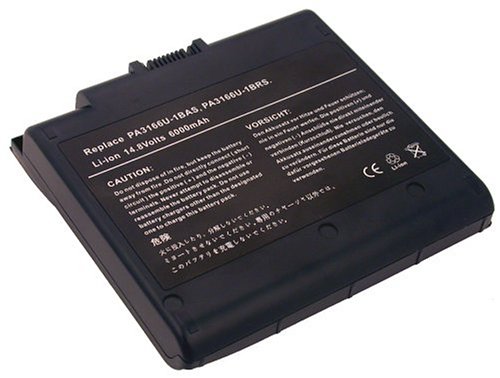 Hi-Capacity Li-Ion Laptop Battery for Toshiba Satellite 1900,1905 (PA3166U-1BRS)